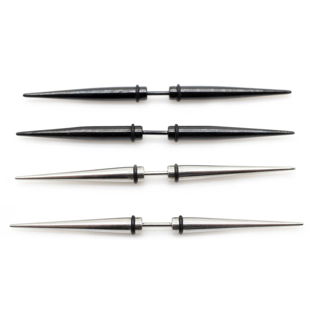2pcs Unisex Gothic Punk Spike  - مراجعة Body Jewelry Barbell وسعره