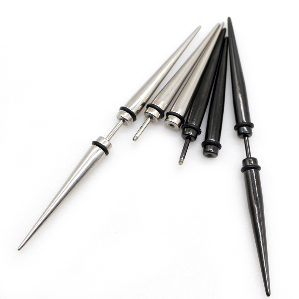 2pcs Unisex Gothic Punk Spike  - مراجعة Body Jewelry Barbell وسعره