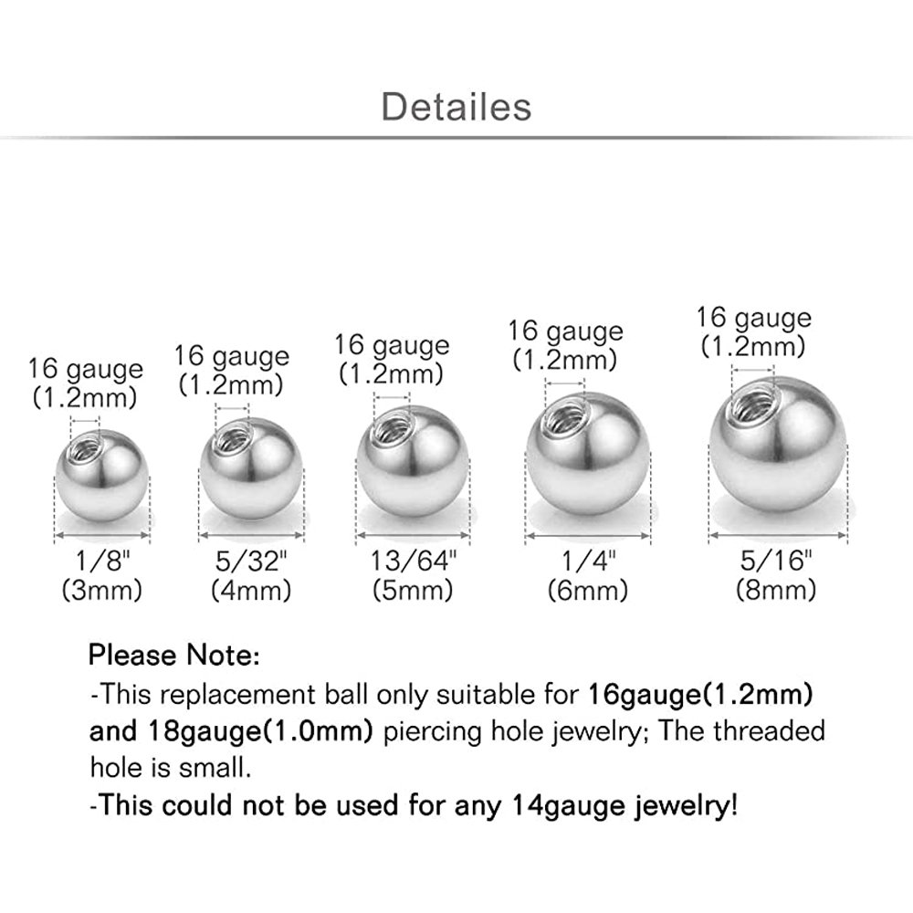 20pcs Replacement Balls Body J - مراجعة Body Jewelry Barbell وسعره