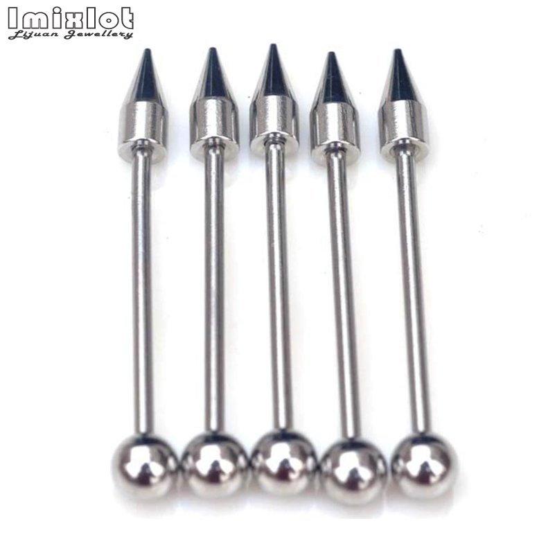 20Pcs/Lot Stainless Steel Tong - مراجعة Tongue Barbell Straight وسعره