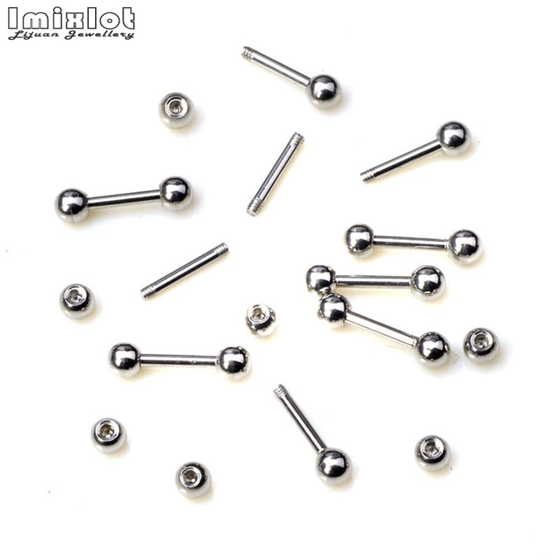 20Pcs/Lot Stainless Steel Tong - مراجعة Tongue Barbell Straight وسعره