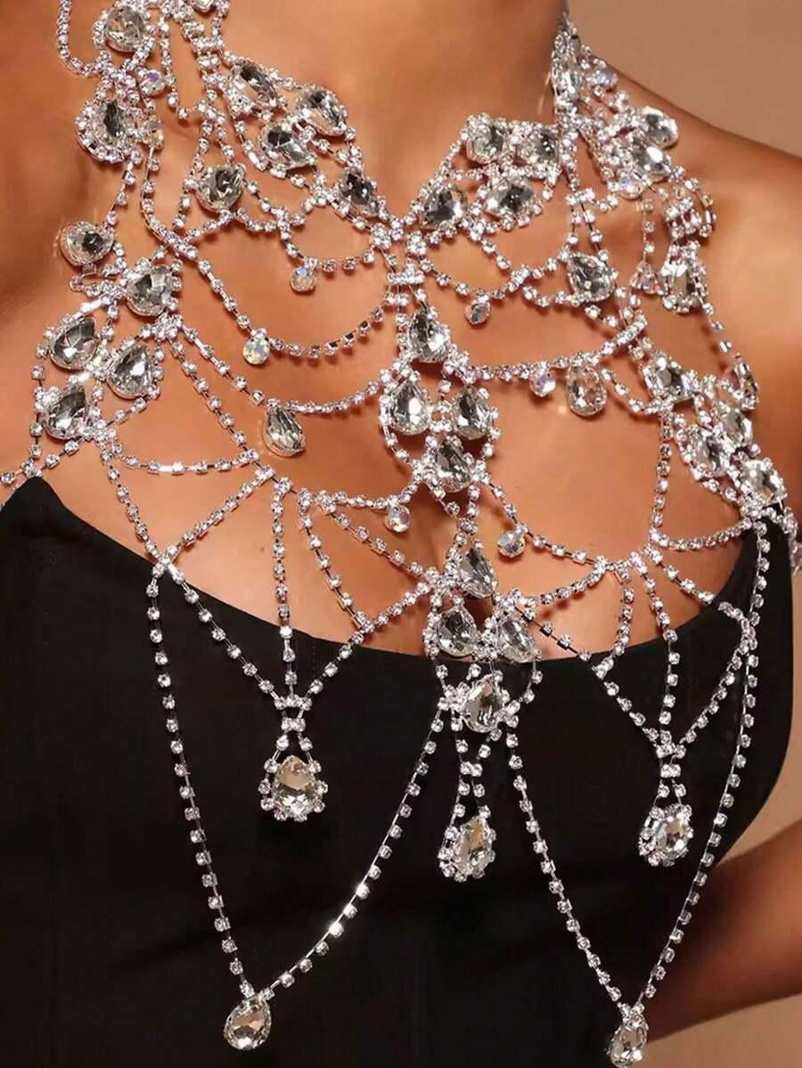 Rhinestone Body Chain Bra Neck - مراجعة Body Chain Jewelry وسعره