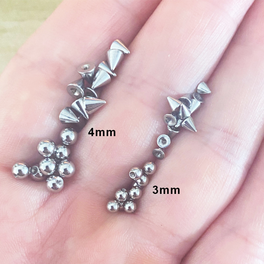100pcs 16G 3mm 4mm Replacement - مراجعة Body Jewelry Barbell وسعره