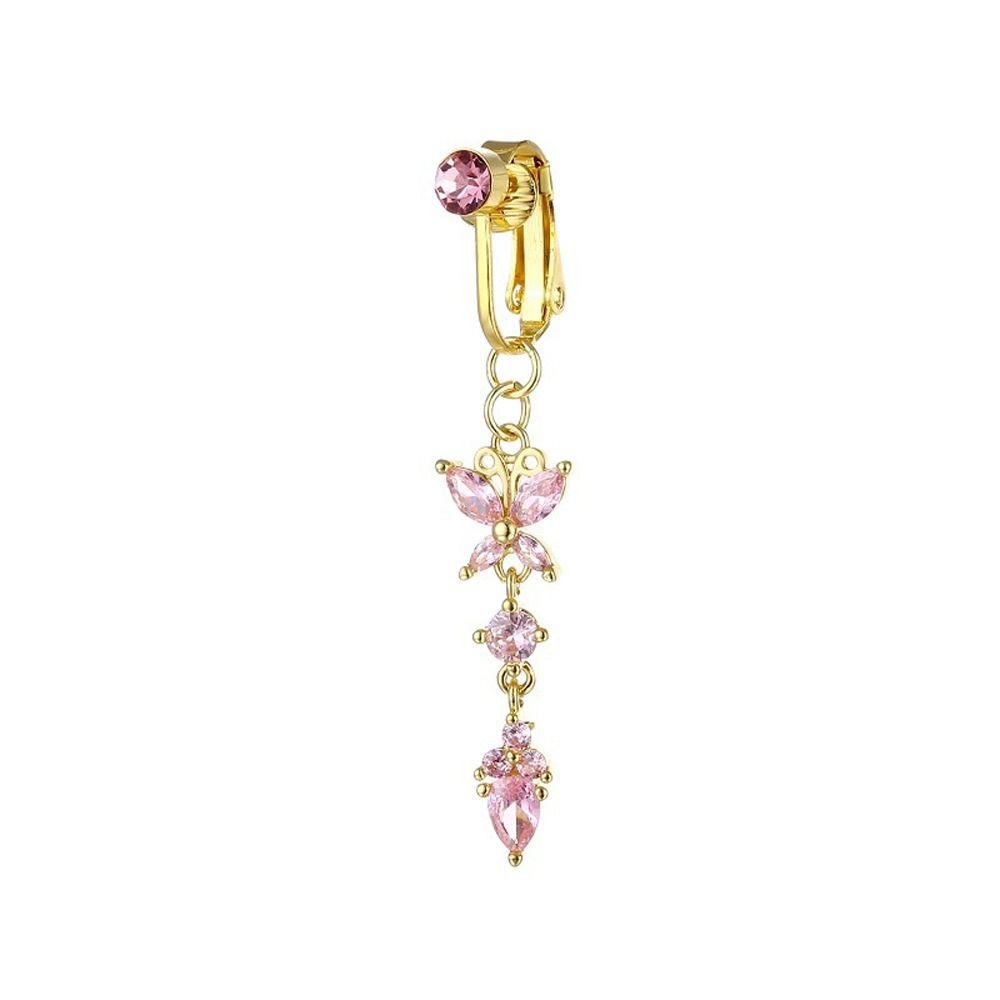 Butterfly Zircon Girl Gift Ele - مراجعة Body Jewelry Belly Button Rings وسعره