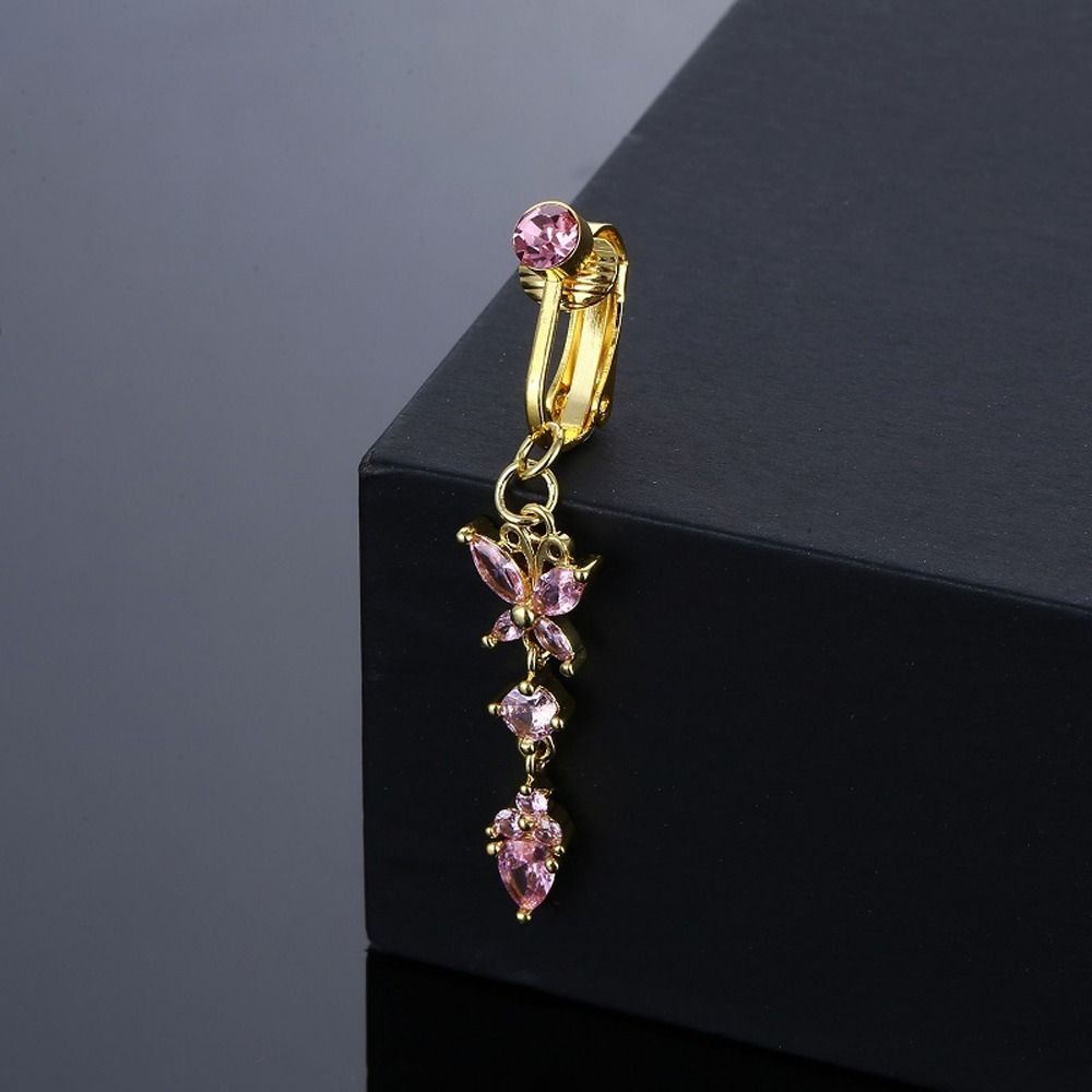 Butterfly Zircon Girl Gift Ele - مراجعة Body Jewelry Belly Button Rings وسعره