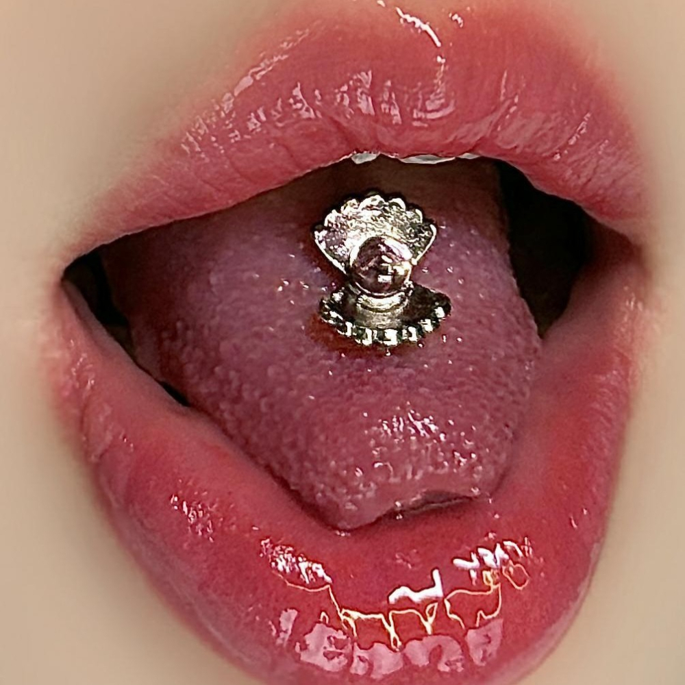 2026 Unique Shell Tongue Ring  - مراجعة Body Jewelry Barbell وسعره