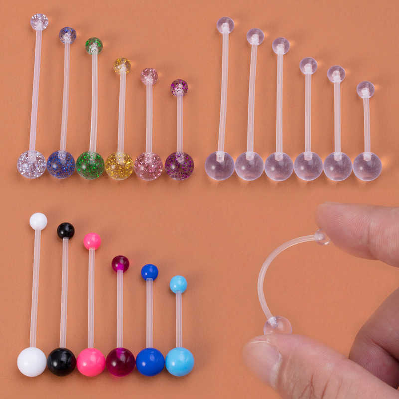 6pcs Flexible Navel Piercing A - مراجعة Body Jewelry Implants وسعره