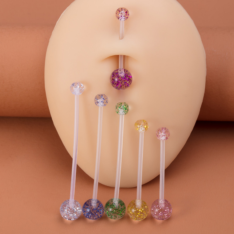 6pcs Flexible Navel Piercing A - مراجعة Body Jewelry Implants وسعره