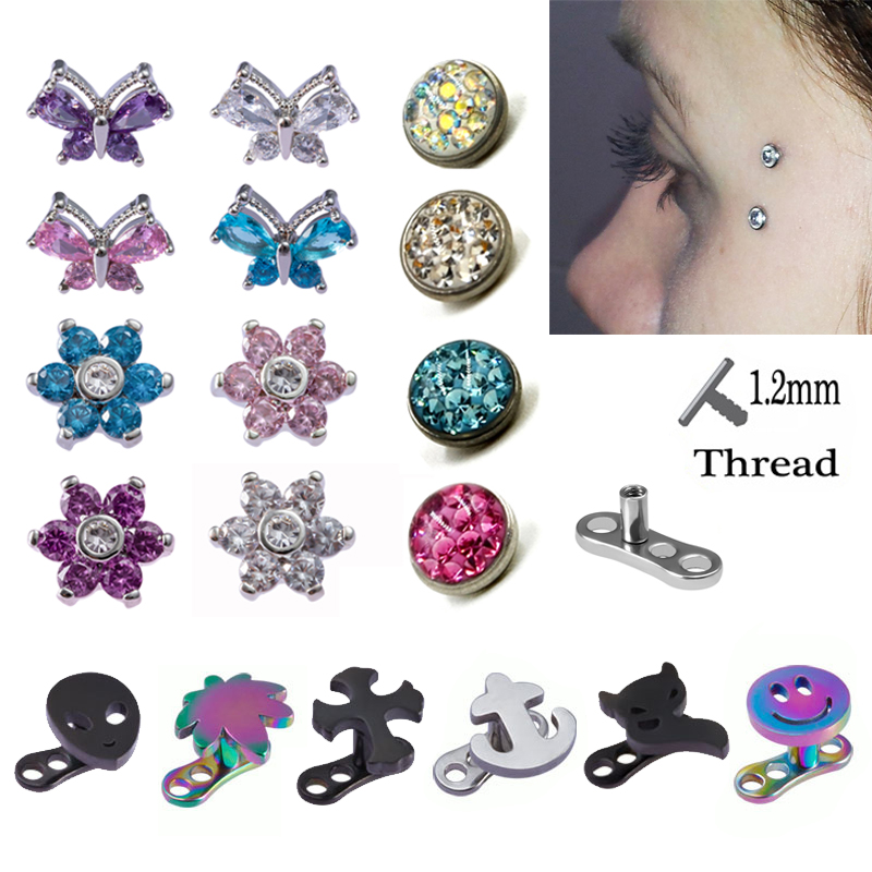 1PC Dermal Anchor Top Piercing - مراجعة Body Jewelry Implants وسعره
