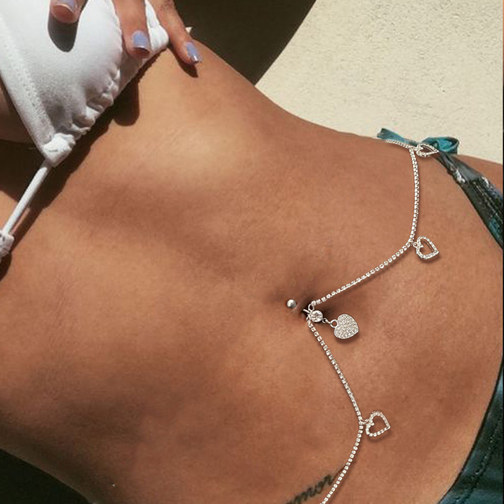 Stonefans Women Sexy Rhineston - مراجعة Body Jewelry Belly Button Rings وسعره