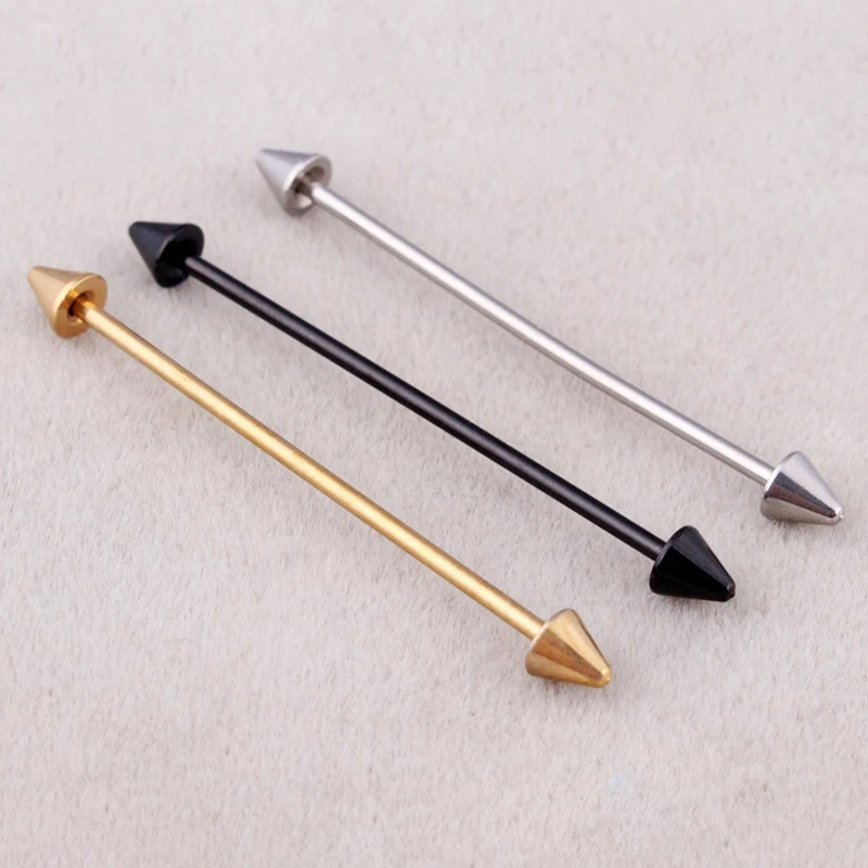 1Pcs Stainless Steel Straight  - مراجعة Tongue Barbell Straight وسعره