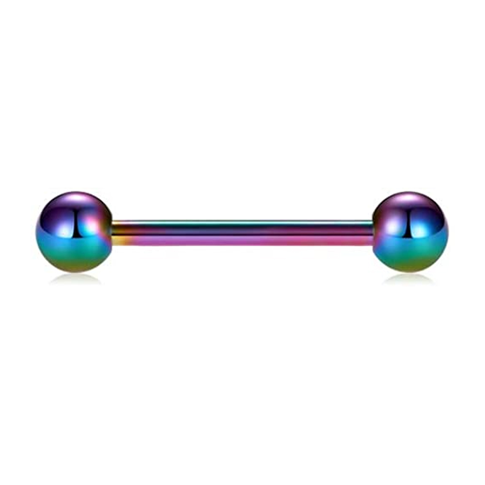 1PCS/4PCS Nipple Tongue Rings  - مراجعة Tongue Barbell Straight وسعره