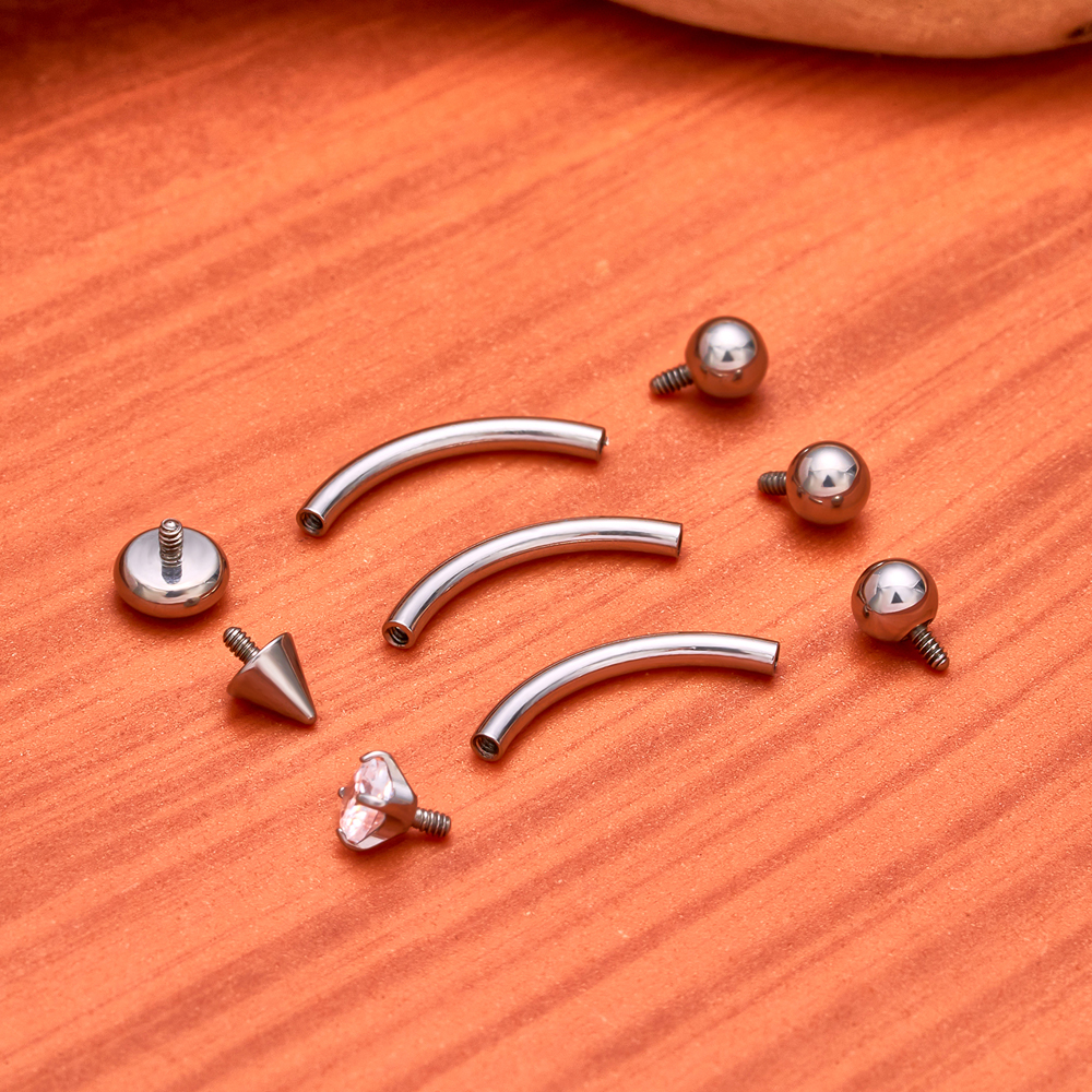 1/5PCS ASTM F136 Titanium Inte - مراجعة Eyebrow Curved Barbell وسعره
