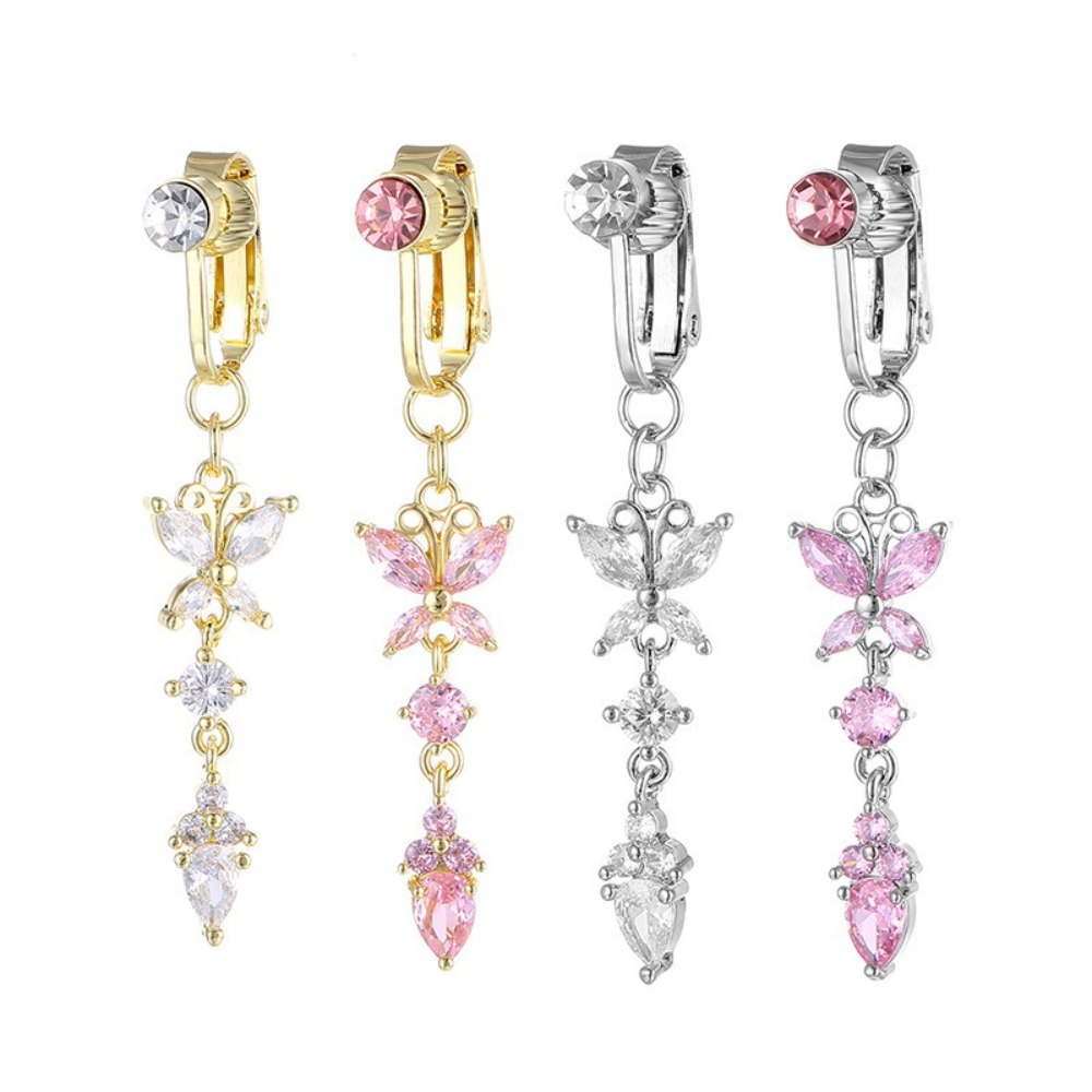 Butterfly Design Clip on Belly - مراجعة Body Jewelry Belly Button Rings وسعره
