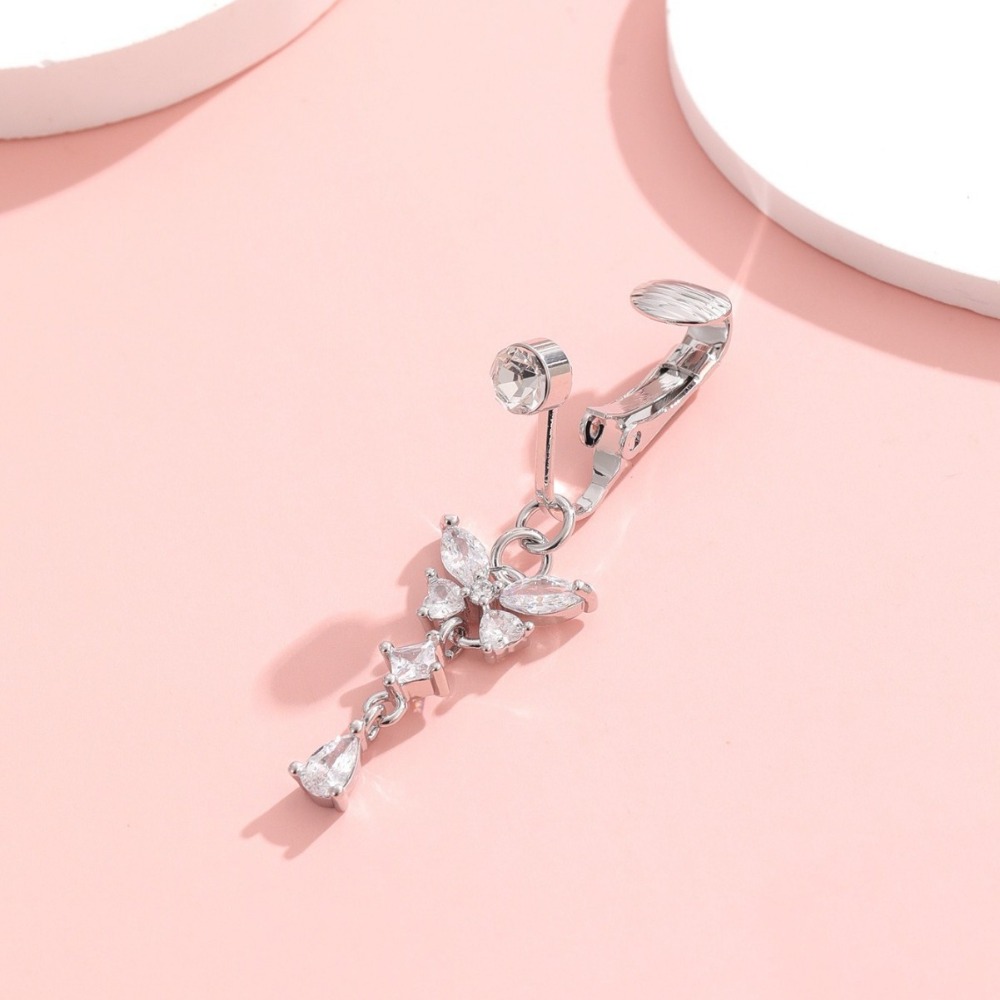 Butterfly Design Clip on Belly - مراجعة Body Jewelry Belly Button Rings وسعره