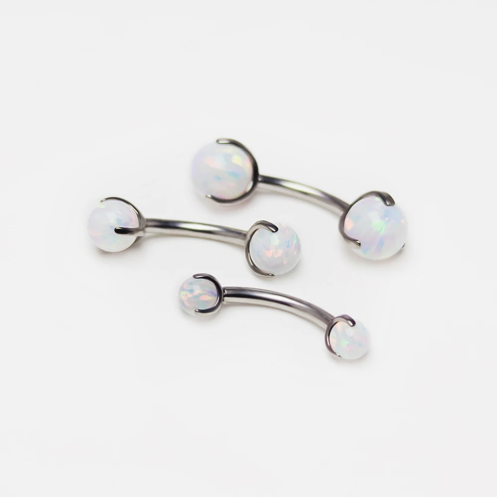 F136 Titanium Opal Eyebrow Pie - مراجعة Eyebrow Curved Barbell وسعره