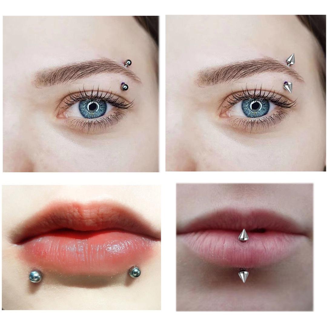 2 Pieces 16G Long Eyebrow Ring - مراجعة Eyebrow Curved Barbell وسعره