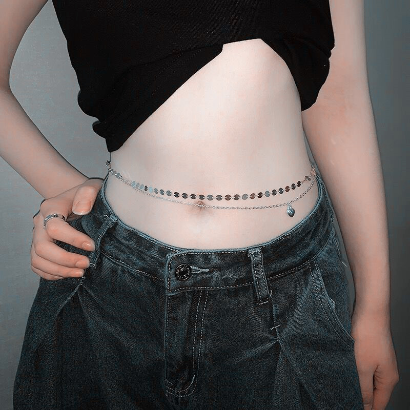 Fashion Simple Double Layer Be - مراجعة Body Chain Jewelry وسعره