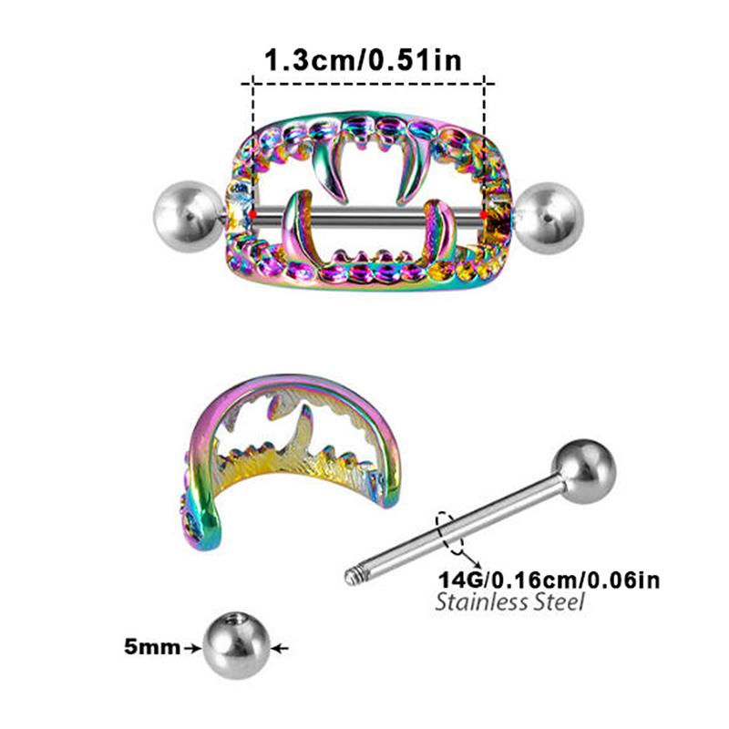 1pcs Stainless Steel Nipple Ri - مراجعة Body Jewelry Barbell وسعره