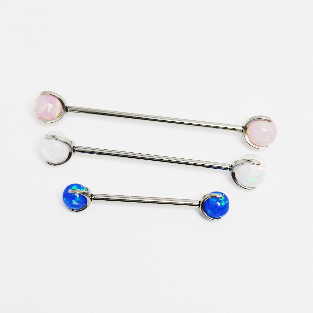 F136 Titanium Opal Milk Nail E - مراجعة Eyebrow Curved Barbell وسعره