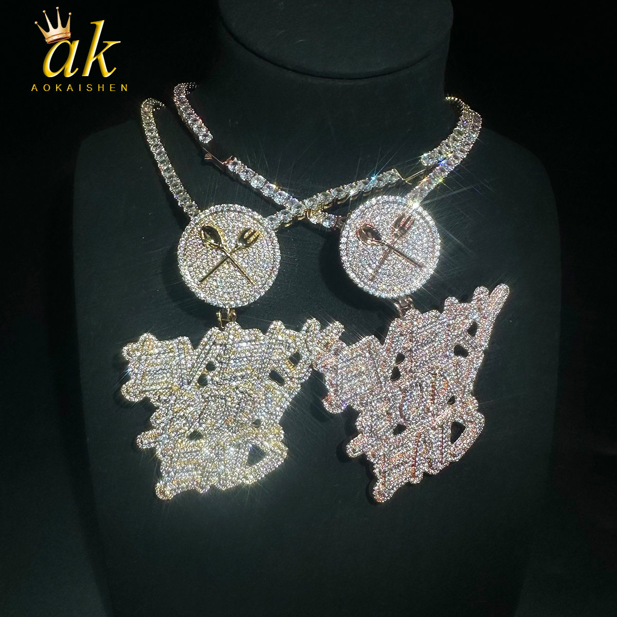 Aokaishen Iced Out Necklace Pe - مراجعة Body Jewelry Real Gold وسعره