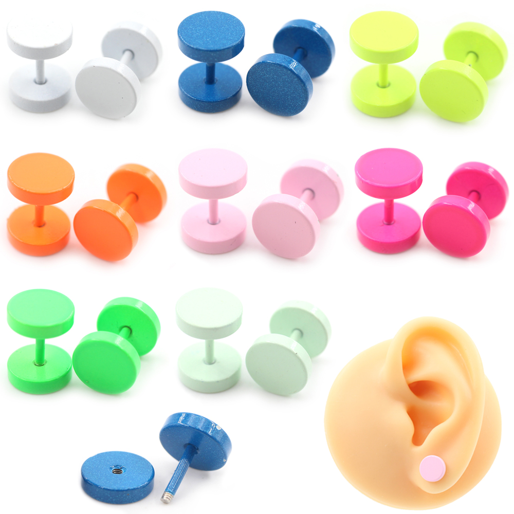 2PCS Baking Paint Candy Color  - مراجعة Body Jewelry Barbell وسعره