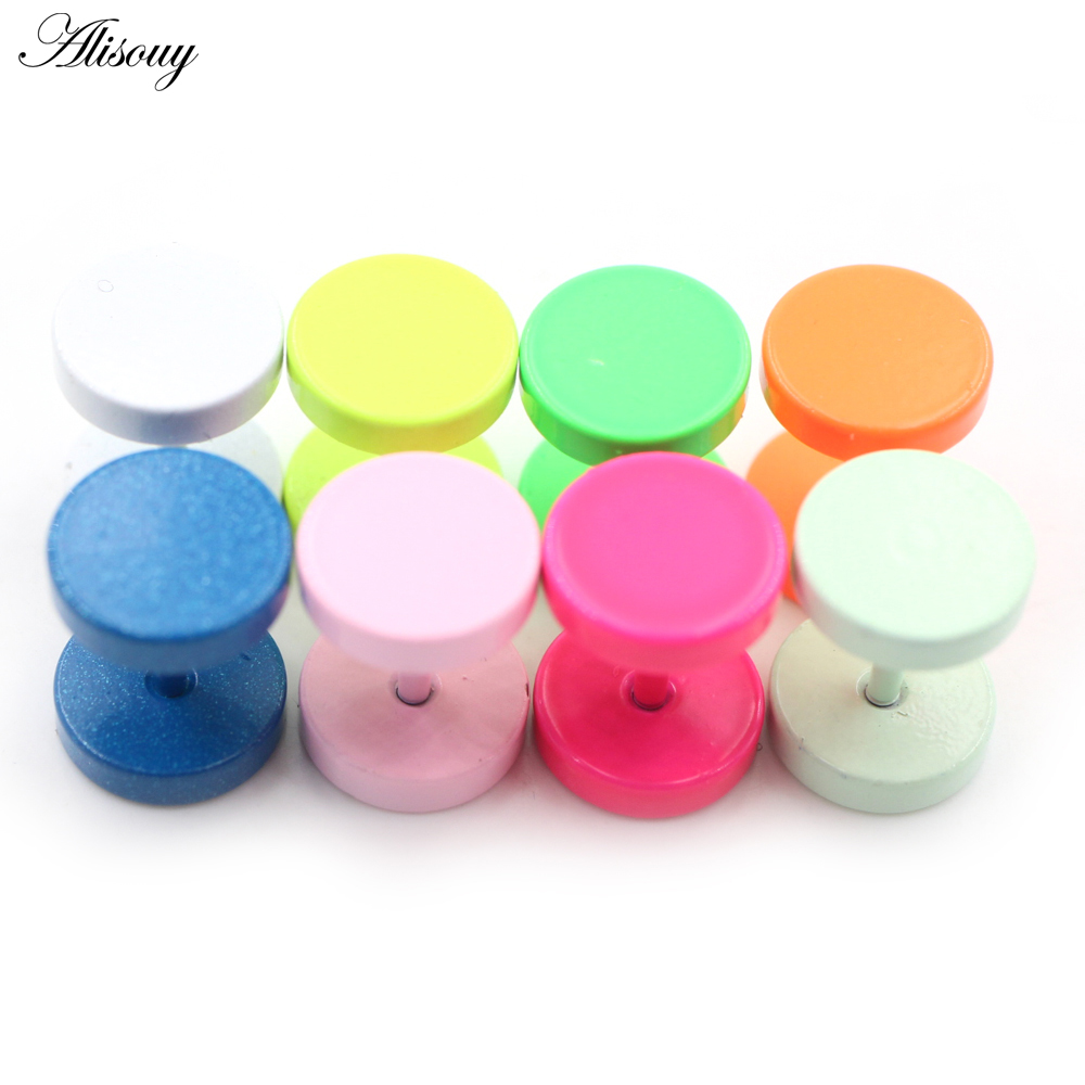 2PCS Baking Paint Candy Color  - مراجعة Body Jewelry Barbell وسعره